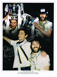 Ricky Villa and Ossie Ardiles Signed 1981 Spurs Autographed Montage Photo Tottenham Hotspur