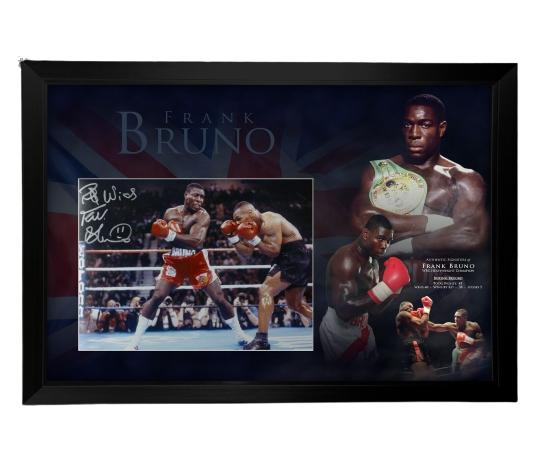 Framed Frank Bruno Hand Signed Boxing Photo