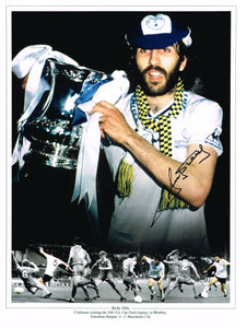 Ricky Villa Signed 1981 Spurs Autographed Montage Photo Tottenham Hotspur