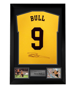 FRAMED Wolves hand signed Steve Bull t-shirt autographed Wolverhampton Wanderers