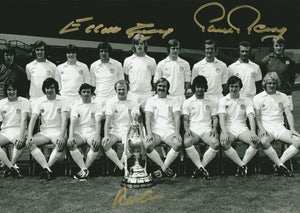 1974 1st Division Clarke, Gray and Reaney Signed Leeds United photo