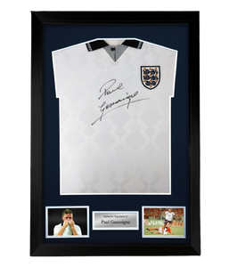 FRAMED Paul Gascoigne hand signed World Cup 1990 England autographed shirt