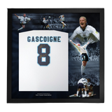 PREMIUM FRAMED Paul Gascoigne hand signed Euro 1996 England autographed Shirt