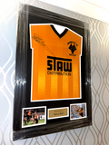 FRAMED 1988 Wolves hand signed Steve Bull shirt autographed Wolverhampton Wanderers
