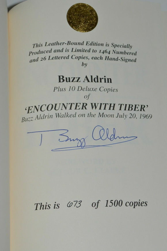 Buzz Aldrin Encounter With Tiber Signed Book COA NASA Autograph Moon Landing Space