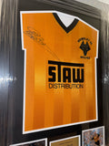 FRAMED 1988 Wolves hand signed Steve Bull shirt autographed Wolverhampton Wanderers