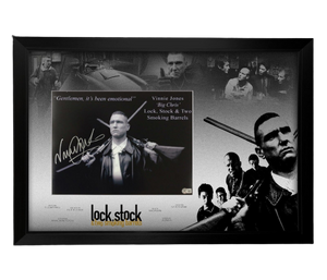 FRAMED Vinnie Jones hand signed Lock Stock Movie Photo autographed