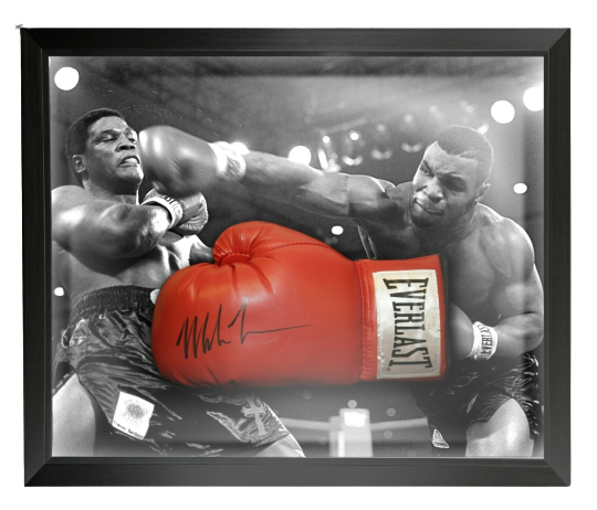 Framed Iron Mike Tyson Hand Signed Boxing Glove