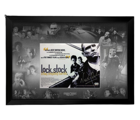 FRAMED Vinnie Jones hand signed Lock Stock Movie Posted autographed BECKETT