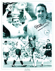 Dave Mackay Signed Spurs Autographed Montage Photo Tottenham Hotspur