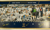 CLARKE REANEY GRAY YEBOAH signed Leeds United Centenary Dream Scene