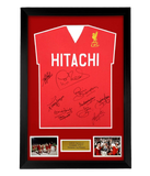 FRAMED European Cup 1977 Liverpool Multi Signed Shirt PHOTO PROOF COA