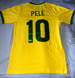 PELE Hand Signed Brazil Shirt with Beckett Authentication PHOTO PROOF Jersey Soccer