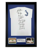 FRAMED 1972 FA Cup multi hand signed squad shirt autographed Leeds United