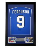 FRAMED Duncan Ferguson Hand Signed Shirt Everton Autograph