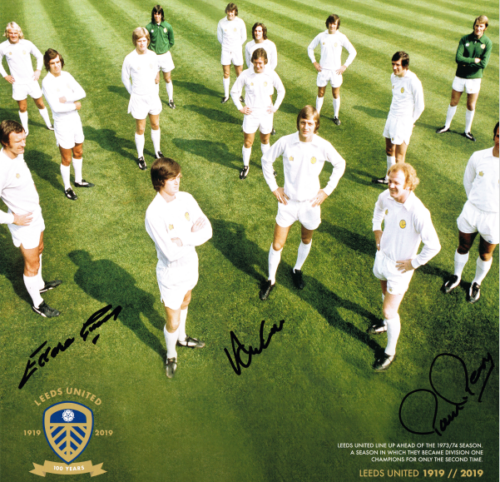 Rare Image hand signed by Clarke, Gray and Reaney Signed Leeds United photo