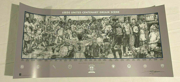 Centenary Art Work signed by CLARKE REANEY GRAY signed Leeds United Centenary Dream Scene