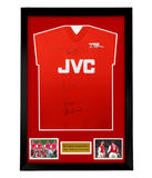 FRAMED Iconic Back Four hand signed autographed Arsenal Shirt