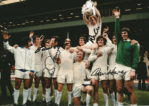 1972 FA Cup Clarke, Gray, Harvey and Reaney Signed Leeds United photo