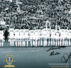 Iconic Wave image hand signed by Clarke, Gray and Reaney Signed Leeds United photo