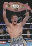 Josh Warrington Hand Signed Action Photo Leeds Warrior Boxing