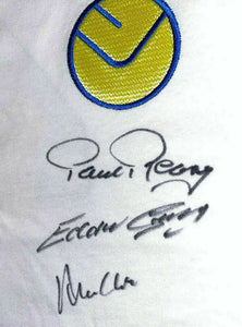 1974-75 GRAY CLARKE REANEY Signed Leeds United shirt