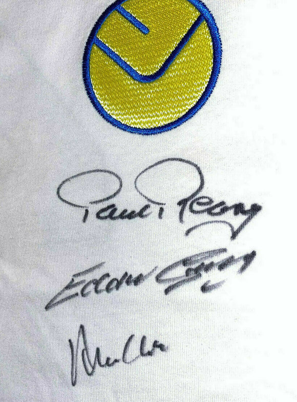 1974-75 GRAY CLARKE REANEY Signed Leeds United shirt