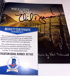 Neil Diamond Hand Signed Melody Road CD - Beckett Authentication - Autograph