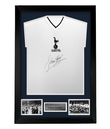 FRAMED Glenn Hoddle hand signed 1981 Tottenham Hotspur autographed Shirt Spurs