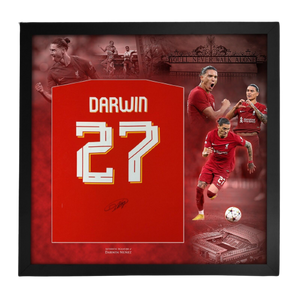 PREMIUM FRAMED Darwin Nunez hand signed shirt autographed Liverpool Jersey