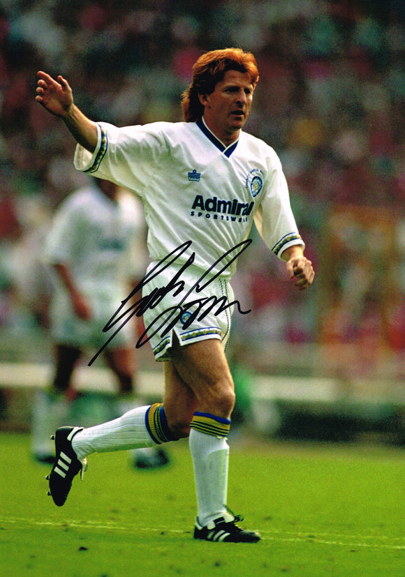 Gordon Strachan hand signed autographed photo Leeds United