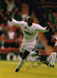 Large Tony Yeboah Celebration hand signed autographed photo Leeds United