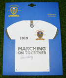 David Harvey Hand Signed Leeds United Centenary Metal Kit Autograph