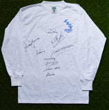 1972 FA Cup multi hand signed shirt by 9 autographed Leeds United