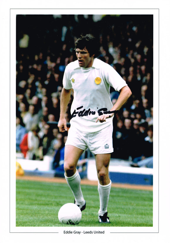 Eddie Gray hand signed autographed photo Leeds United