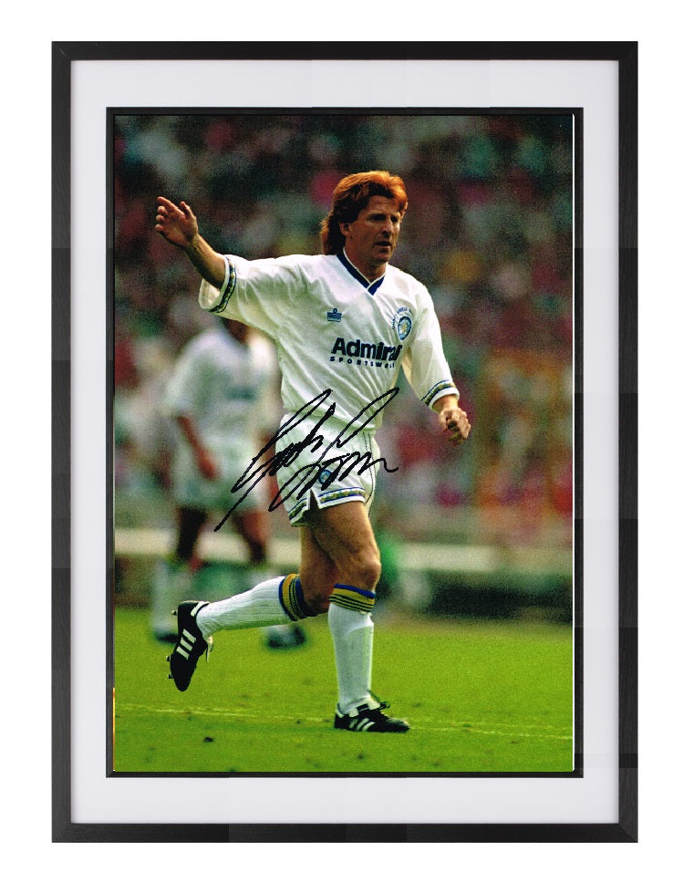 Photo A4 Signée Gordon Strachan (Leeds United) – Autographe Original Avec Certificat