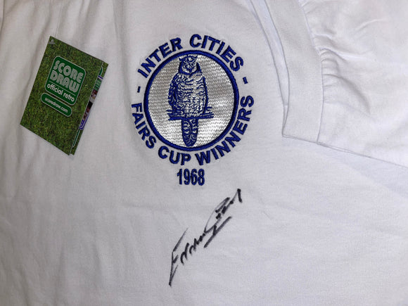 1968 Fairs Cup Eddie Gray Signed White Leeds United shirt