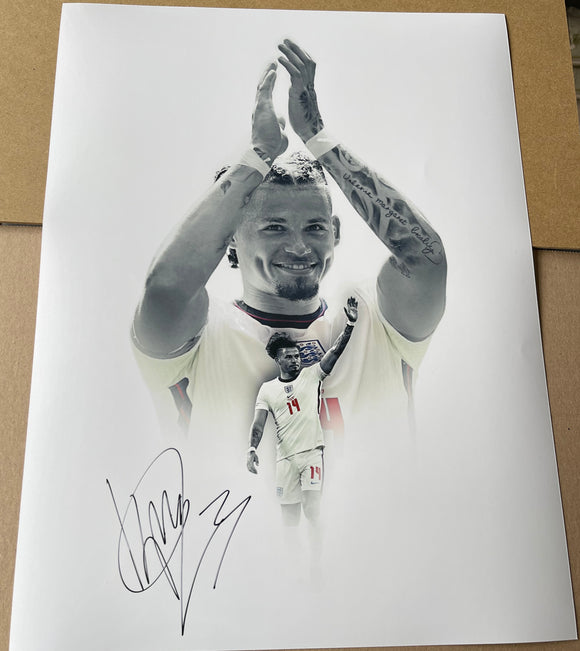 PROOF Large Kalvin Phillips Hand Signed England Montage