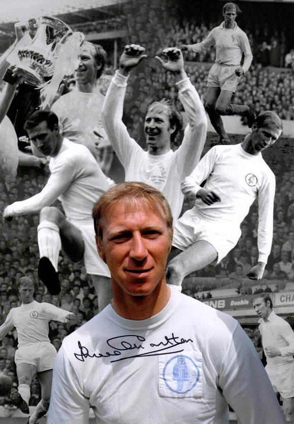 Jack Charlton hand signed autographed photo Leeds United