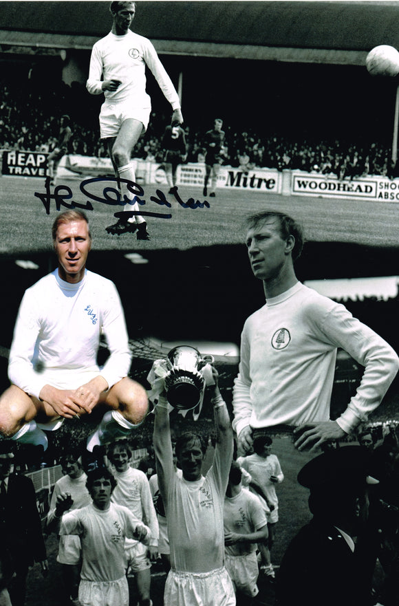 Jack Charlton hand signed autographed photo Leeds United