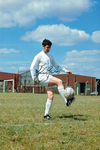 Johnny Giles hand signed autographed photo Leeds United