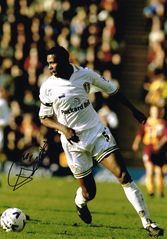 Lucas Radebe hand signed autographed photo Leeds United