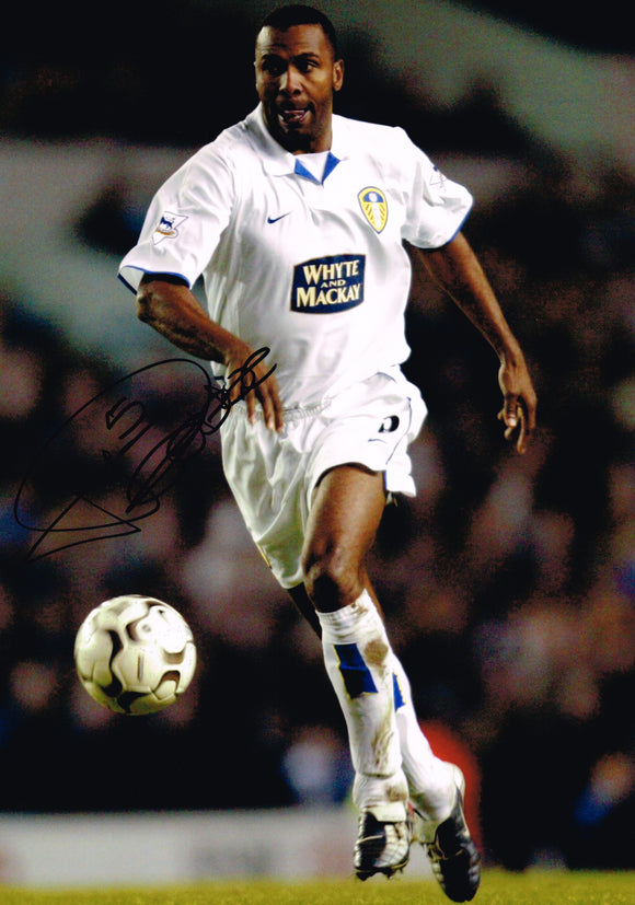 Lucas Radebe hand signed autographed photo Leeds United