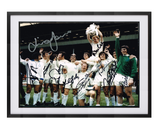 1972 FA Cup multi hand signed autographed photo Leeds United