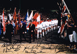 1972 FA Cup Walk Out multi hand signed autographed photo Leeds United
