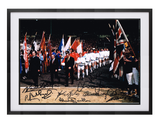 1972 FA Cup Walk Out multi hand signed autographed photo Leeds United