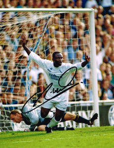 Tony Yeboah Wimbledon Goal hand signed autographed photo Leeds United