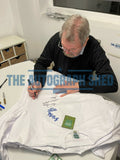 Boxed 1972 FA Cup Multi Signed Leeds United shirt