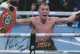 Josh Warrington Hand Signed Action Photo Leeds Warrior Boxing