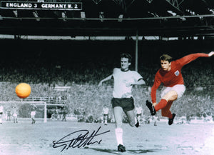 Geoff Hurst Hand Signed 1966 World Cup Autographed Goal Photo England